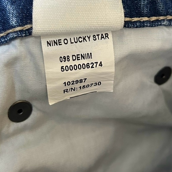 Ksubi Jeans Nine O Lucky Star High Rise Slim Staight Ankle Cropped Medium Wash - Picture 12 of 12